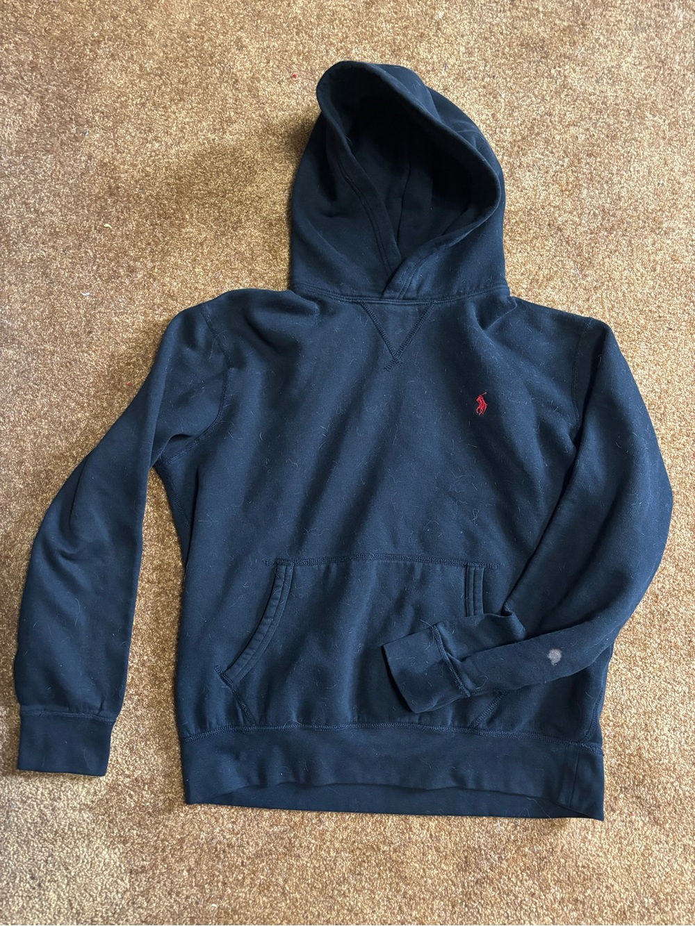 3/$20 Polo by Ralph Lauren black Hoodie with Red Pony Logo